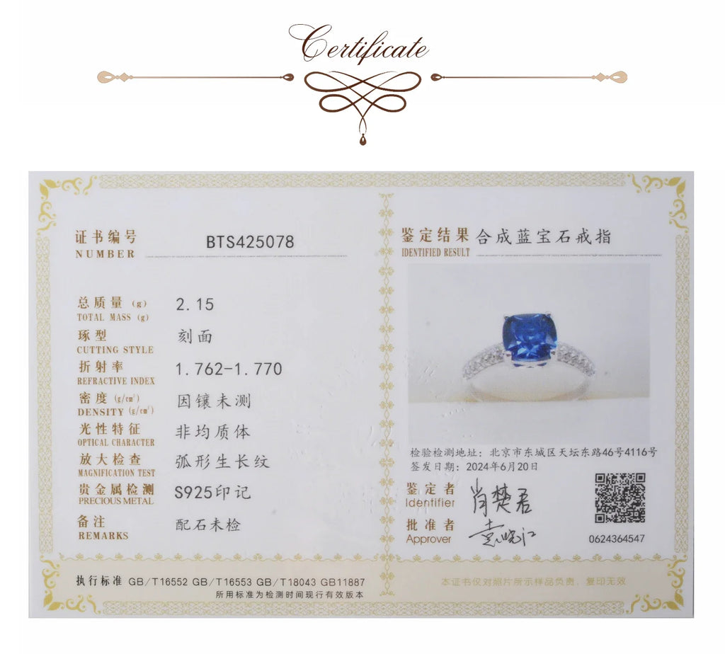 2.22ct Created Sapphire Nano Emerald Tanzanite Solitaire Ring 925 Sterling Silver for Women Daily Party Jewelry  sets gift
