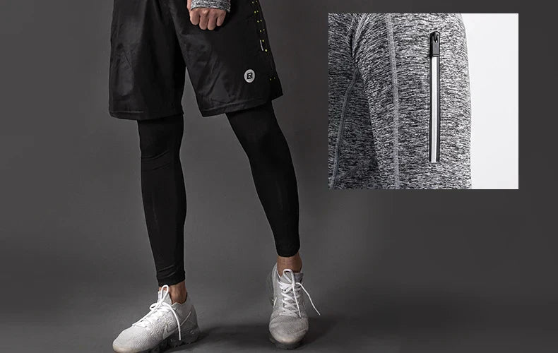 Men's Tracksuit Gym Fitness Running 5 Pcs/Set Quick Dry Sweat-absorb Compression Sport Suit Clothes Jogging Sport Wear