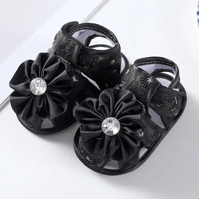 New Children Summer Clogs 0-18M Newborn Infant Baby Girl Princess Bowknot Sandal Sneakers Toddler Soft Crib Walkers Casual Shoes
