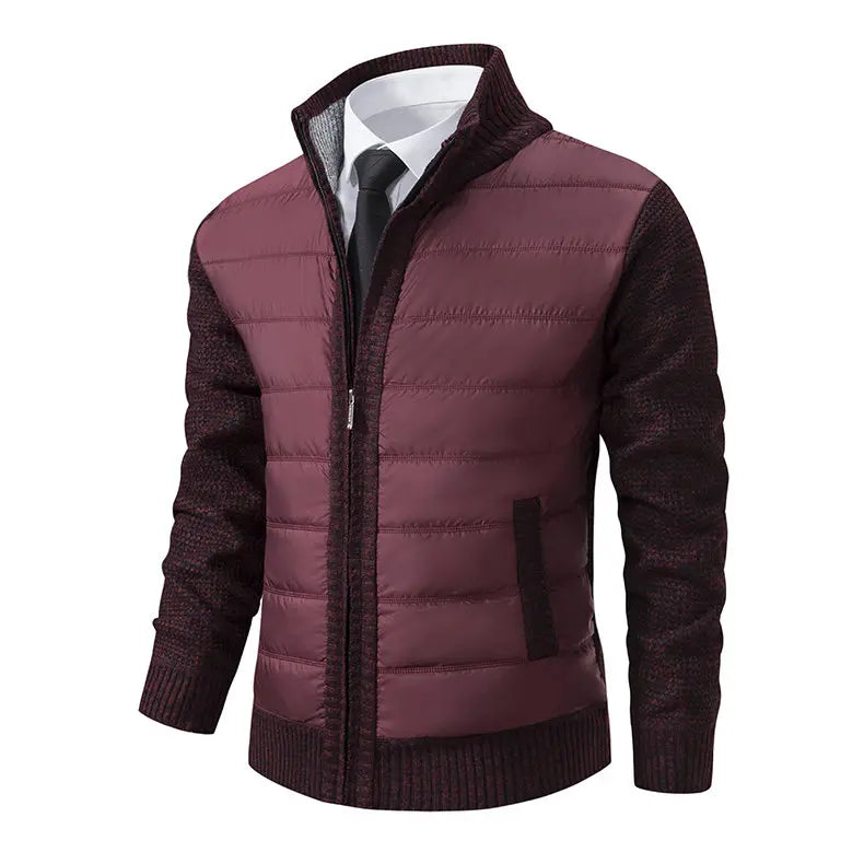 Men Cardigan Sweater Coat 2025 Autumn Winter Korean Warm Thickened Stand Collar Zipper Solid Casual Jacket Fashion Men Clothing