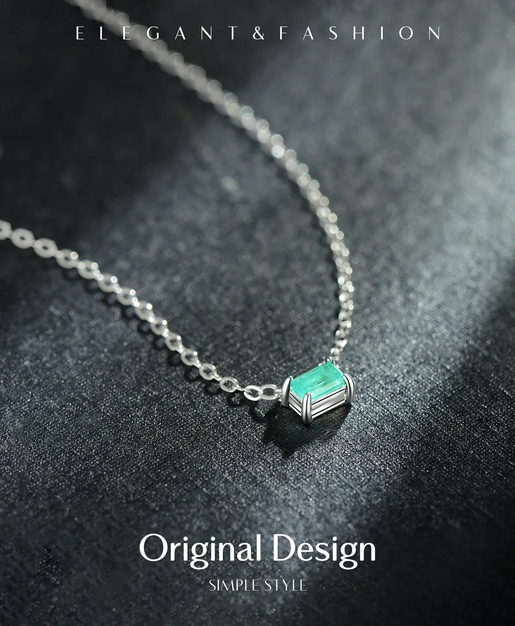 Authentic 925 Sterling Silver Green Tourmaline Necklace Pendant for Women Fashion Bijoux Wedding Statement Jewelry Gifts