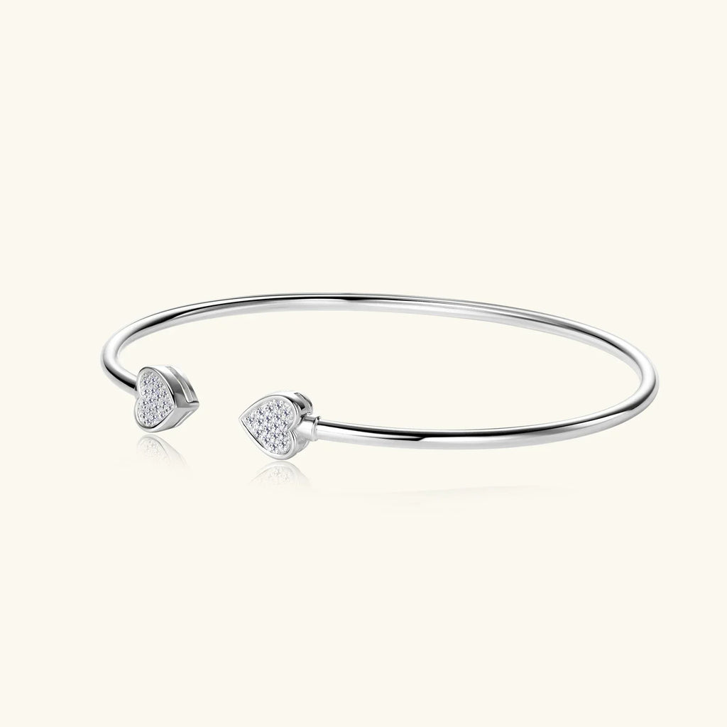 0.5CT Moissanite Bangle Bracelet 18K Gold Plated 925 Sterling Silver Classic Bangle Bezel Set Diamond Bracelet for Women Gifts
