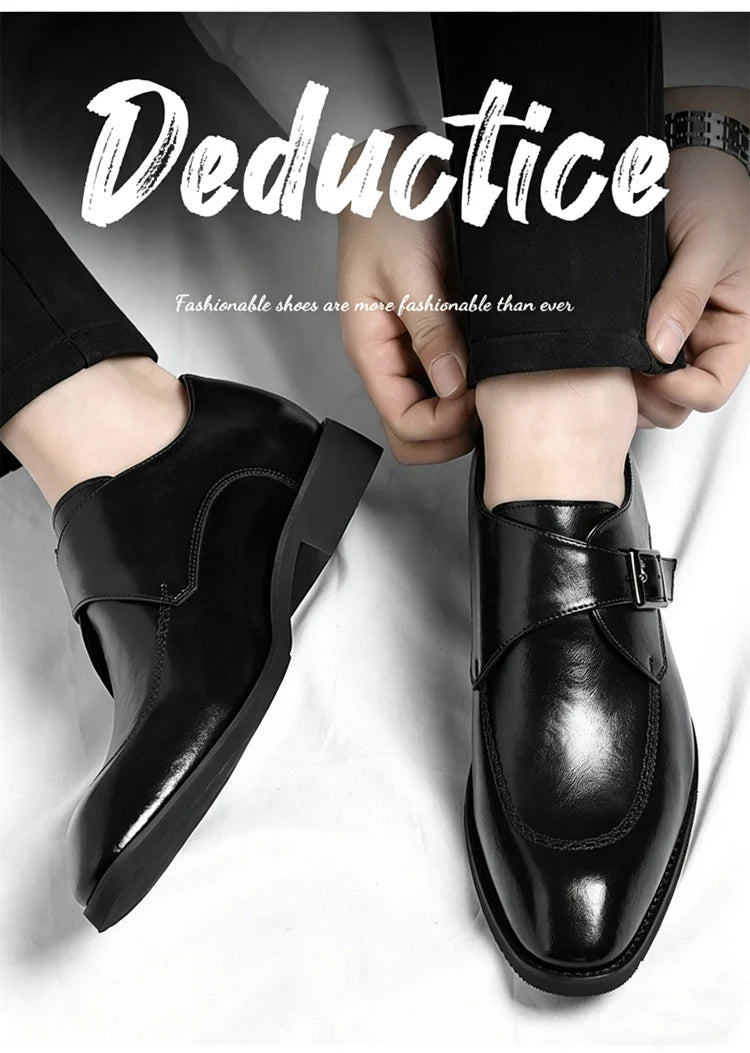 Men's Leather Shoes British Style Business Formal Derby Comfortable Fashionable Casual Footwear-SJ1112