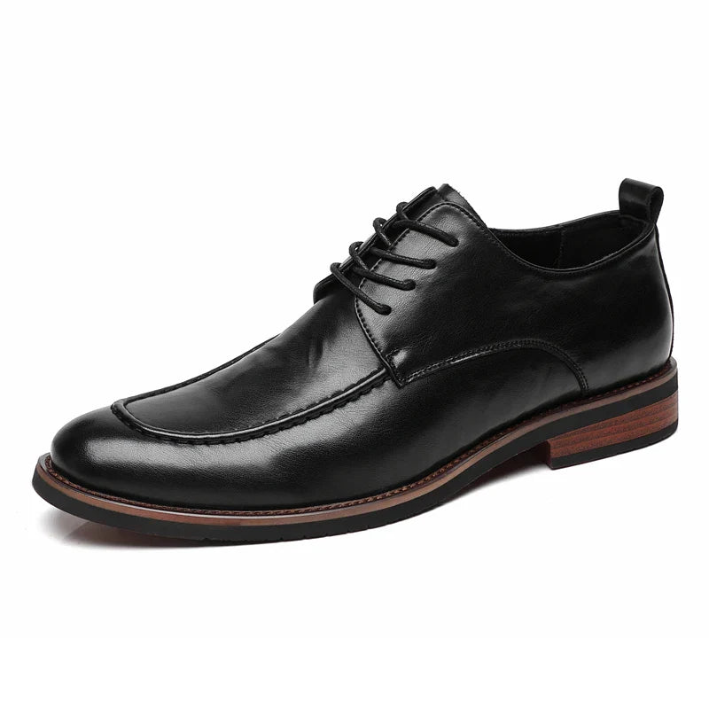 Italian Design Men's Oxford Business Shoes Formal Casual Leather Laces Lace-Up Anti-slip Flat Designer Shoes Comfy Walking Shoes