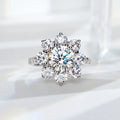 D VVS1 Moissnaite Diamond Rings for Women s925 Sterling Sliver Plated 18k white gold Wedding Band Fine Jewelry with GRA