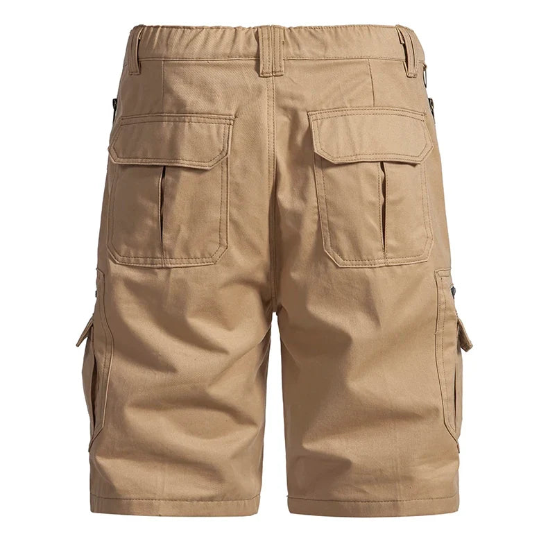Men's Large Size Loose Casual Shorts Fashion Trendy Versatile Cotton Shorts Elastic Waist Summer Work Shorts