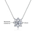 1.73CT D Color Full Moissanite Pendant Necklace for Women Certified 925 Sterling Silver Sunflower Necklace Party Wedding Jewelry