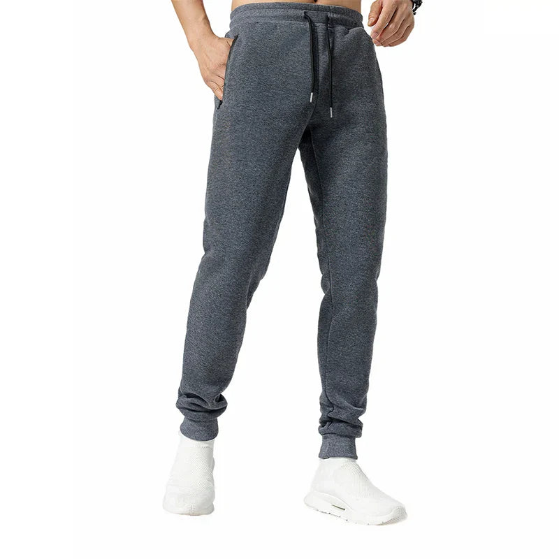 Sweatpants Side Zipper Pockets Men Joggers Track Pants