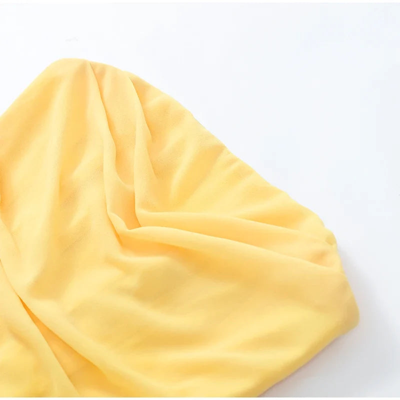 Elegant Solid Pleated Strapless Maxi Dress Yellow Off-shoulder Backless High Waist Split Robe 2026 New Lady Evening Party Gown
