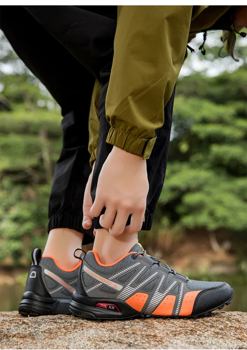Men Women Hiking Shoes Waterproof Outdoor Trainers Lace-up Climbing Trekking Sneakers Mountain Walking Hunting Tactical Sneakers