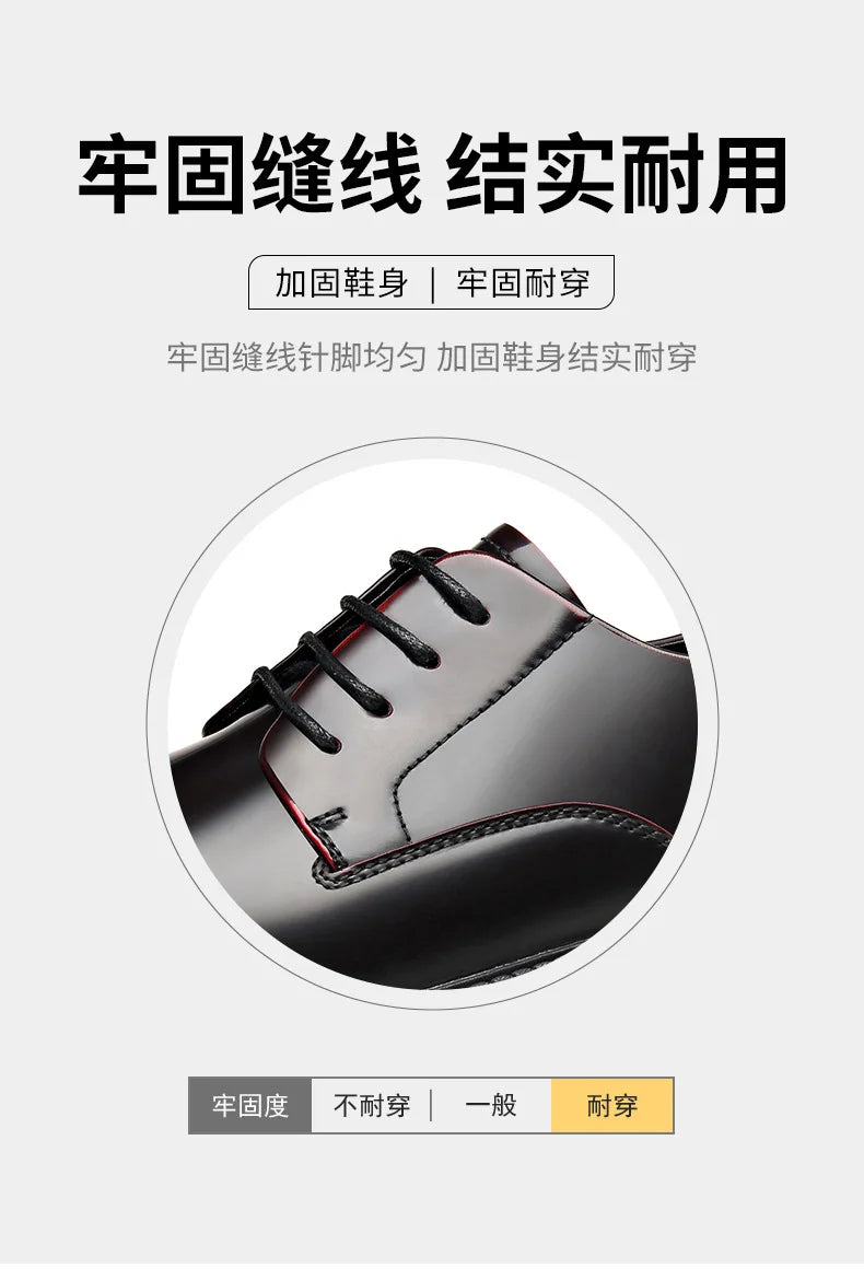 British Thick-soled Formal Leather Shoes Men Spring Autumn Lace Designer Platform Shoes Male Fashion Business Casual Shoe Man