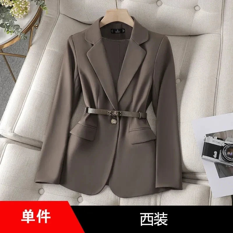 Women's Suit Jacket 2025 Spring Autumn Temperament Cultivate Oneself Ladies Blazer Coat Fashion Trend Versatile Lady Outerwear