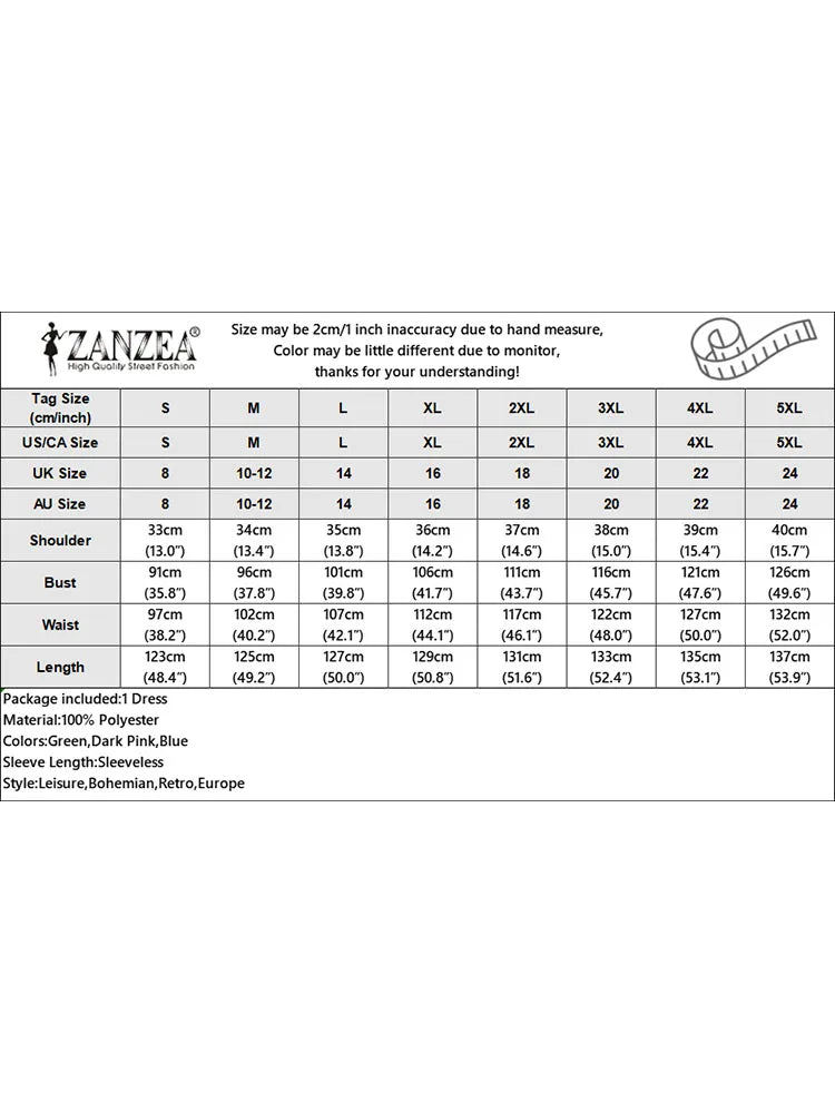 2024 Bohemian Sleeveless Summer Dresses Women Floral Printed Sundress Fashion Casual Ruffles Hem Long Vestido Robe Femme