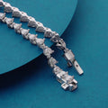 3mm Heart Cut Moissanite Tennis Bracelet for Women Lab Diamond GRA Certified D VVS1 Link Bangle 925 Silver Luxury Jewelry