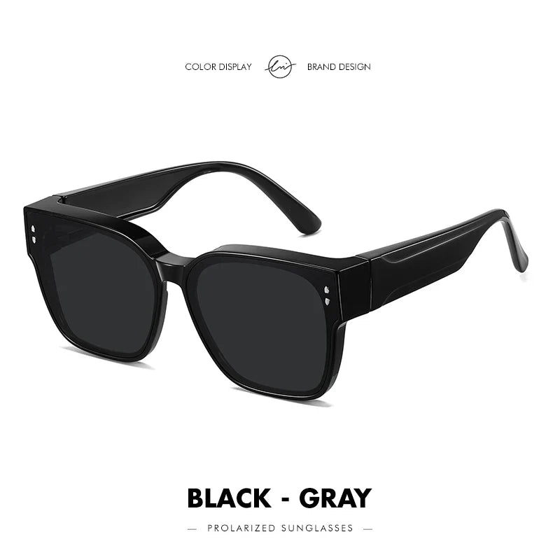 Oversized Frame Cover Optical Glasses Trend Fit Over Sunglasses For Men Women Polarized TR-90 Anti-Glare UV400 Eyewear