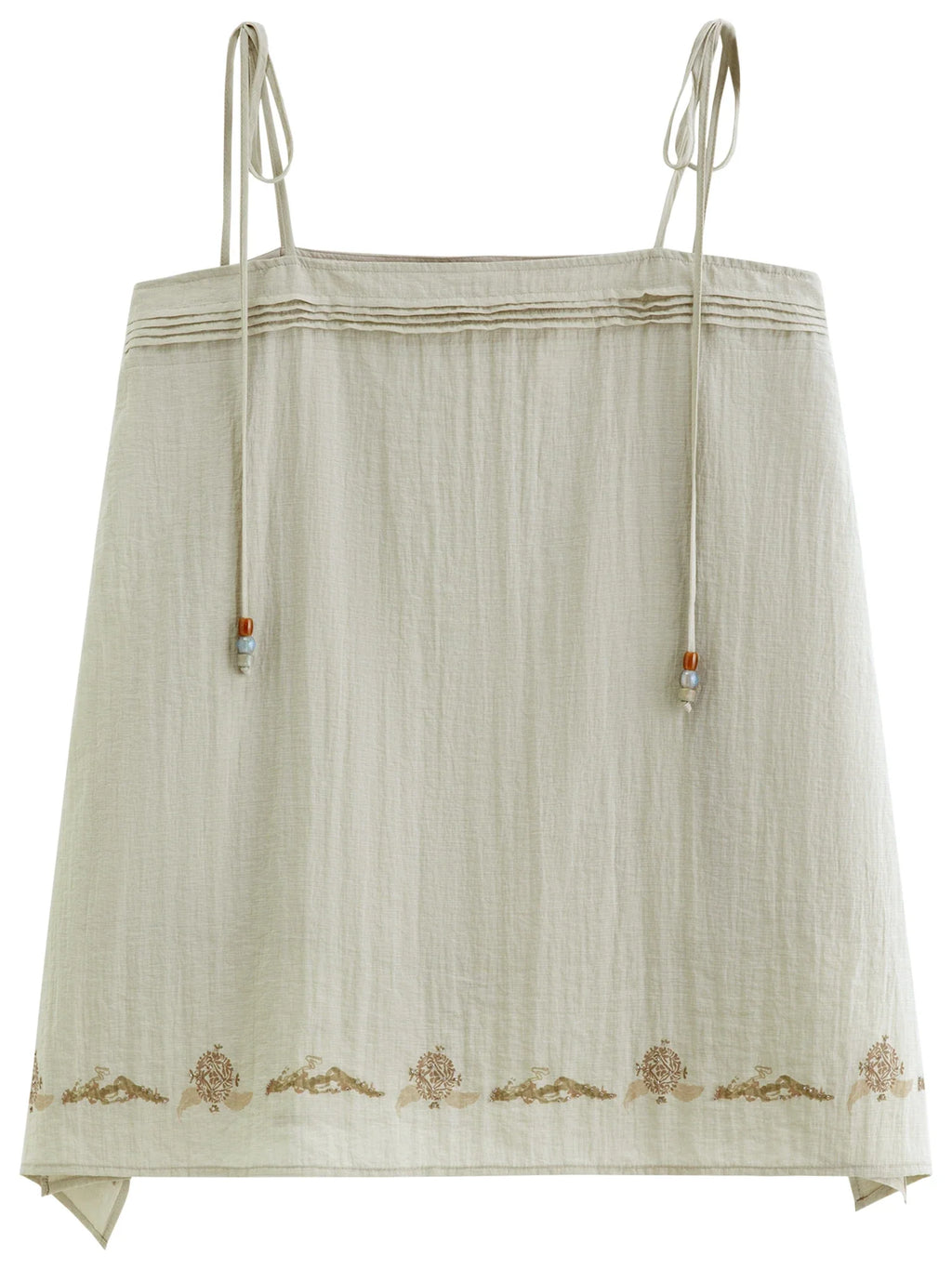 Vintage Printed Camis Midi Skirt Set Square Neck Sleeveless Summer Elastic Waist Outfit Silk Office Daily