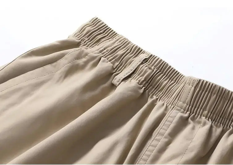 Men's Lightweight Cotton Summer Casual Shorts Loose Wide-Leg Fitness Exercise Work Shorts Comfortable Breathable