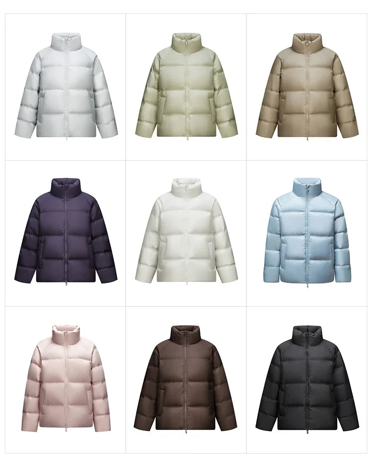Down Jacket Men 2026 Winter New Thickened Short Coat Three-Proof Thermal Puffer Coat Couple Top Trendy Down Jacket