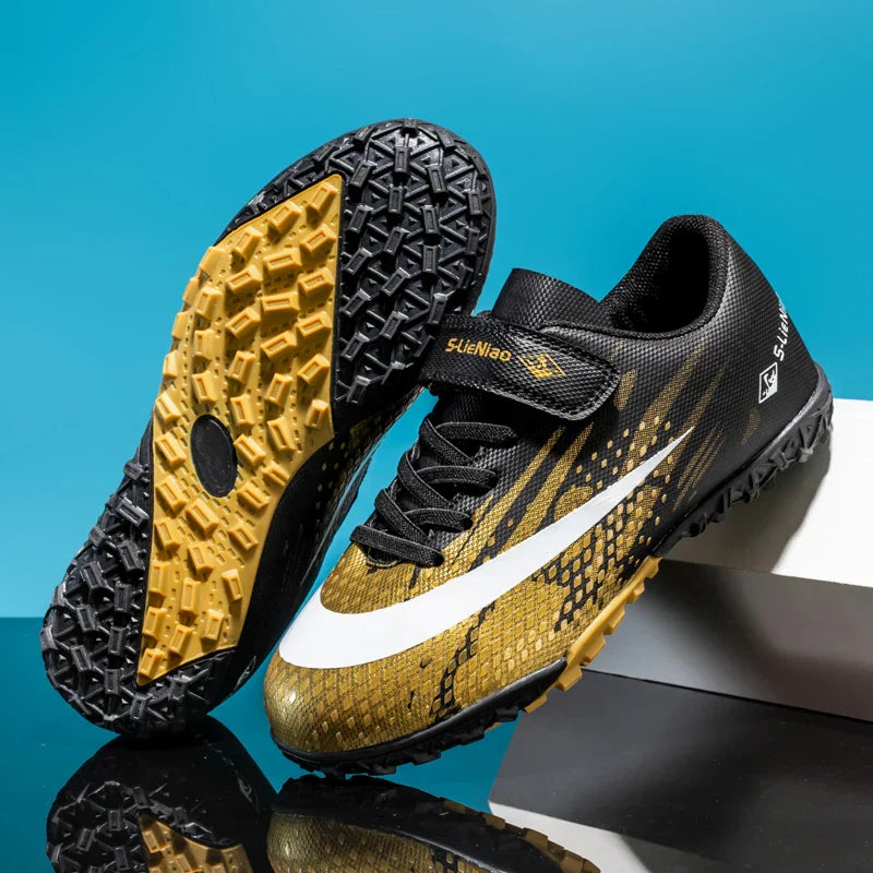 New Kids Professional Football Boots Training Shoes Soccer Shoes Turf Match Grass Ultralight Cleats Boys Non-Slip Drop Shipping