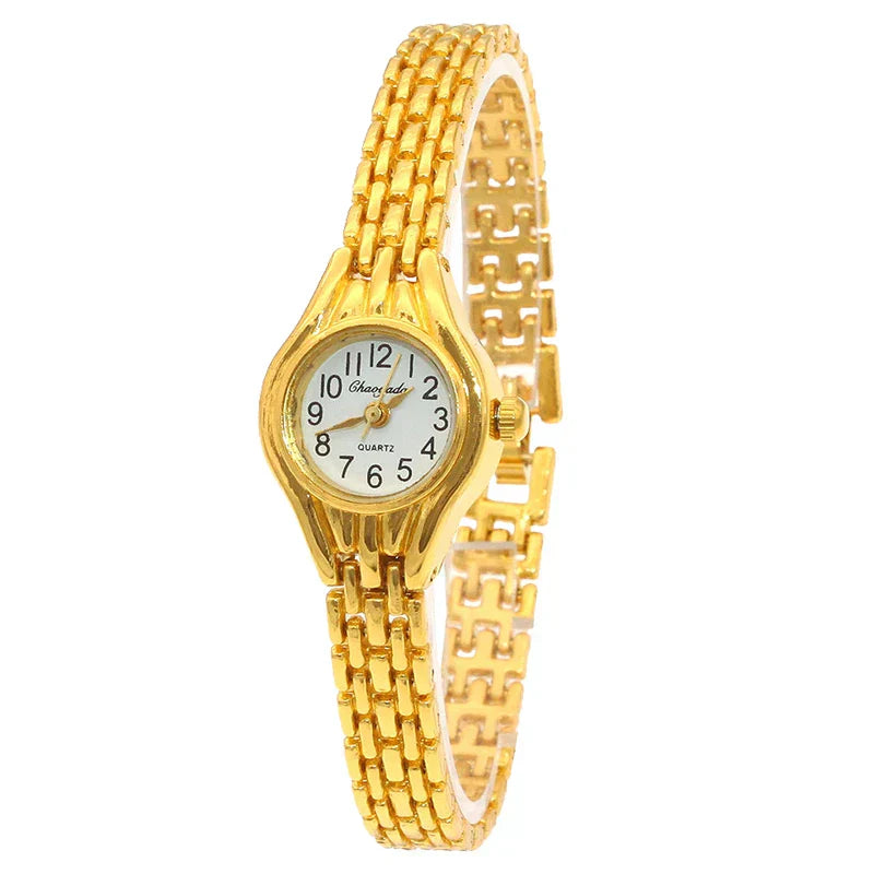 Women Bracelet Watch Mujer Golden Relojes Small Dial Quartz Leisure Popular Wristwatch Hour Female Ladies Elegant Relogio Clock