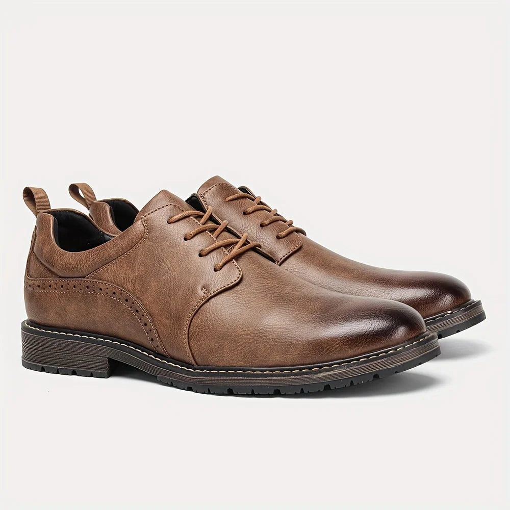Men Shoes Brand 2026 Fashion Comfortable Leather Shoes Men