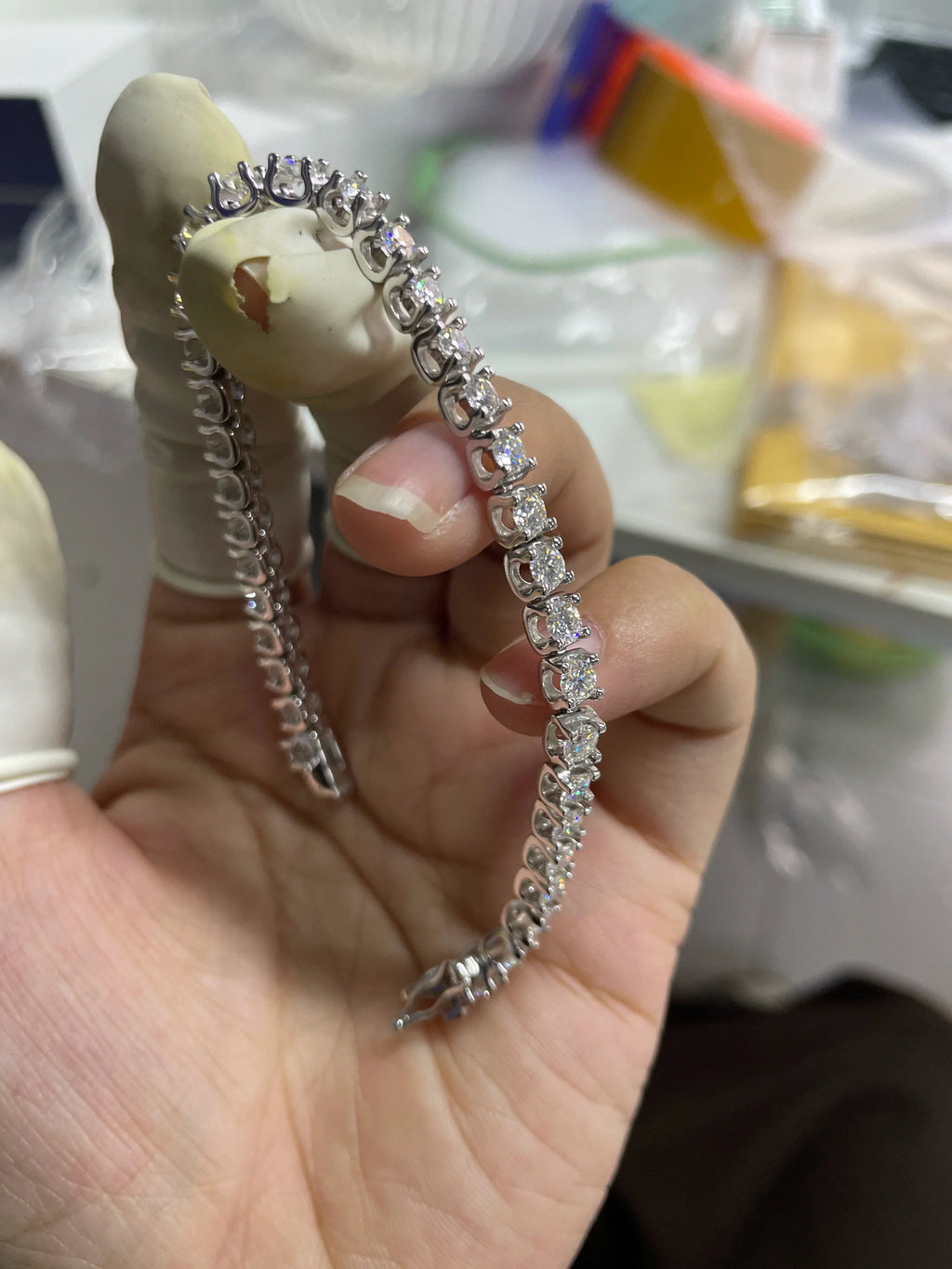 Bull Full 2.5mm 3.5mm D Color Moissanite Tennis Bracelet for Women Wedding Party Fine Jewelry S925 Silver Link Bracelets