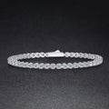 Sparkling Full 0.03ct 2mm D Color Moissanite Tennis Bracelet for Women Girl Fine Jewelry S925 Silver Diamond Link Bracelets