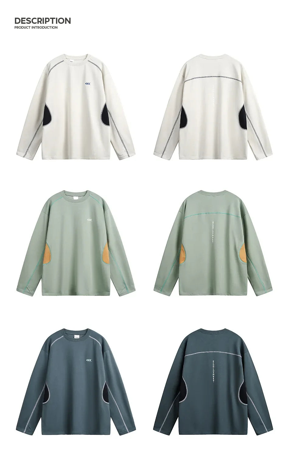 American Retro Splicing Outdoor Sports Printed Long-Sleeved Hoodie with Oversized Techwear Style for Spring Unisex