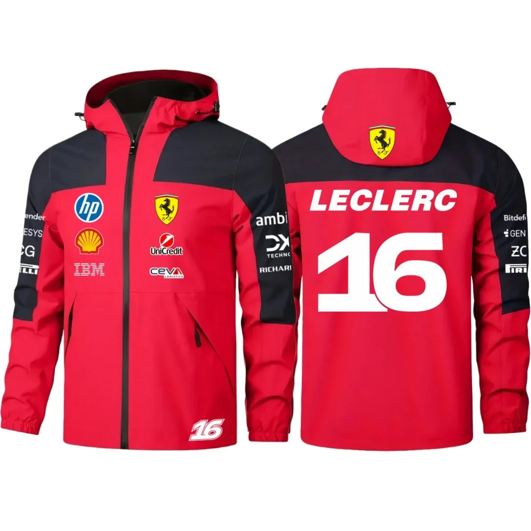 2026 Ferrari F1 driver No.16 Leclerc No.44 Hamilton same jacket with number, thin jacket for spring and autumn seasons, windproo