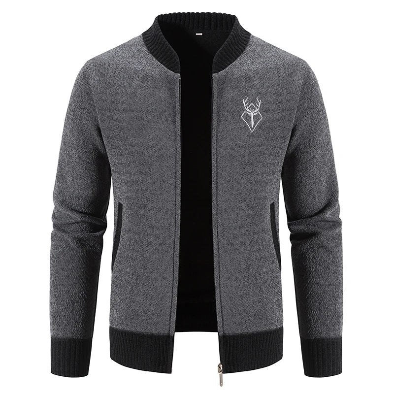 Autumn Winter New Knit Sweater Jackets Men's Korean Baseball Jumper Cold Blouse Streetwear Y2K Sweatshirts Male Trench Coat