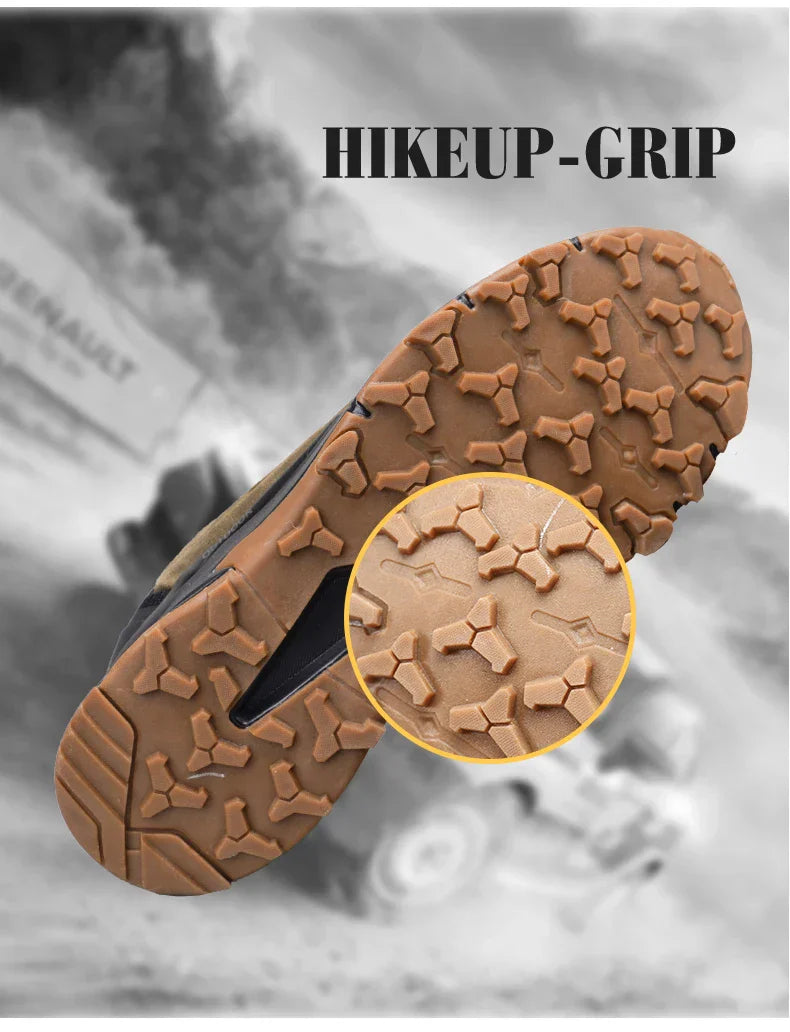 Hiking Shoes for Men Outdoor Sports Camping Hunting Walking Shoe Suede Genuine Leather Breathable Sneaker Non-slip