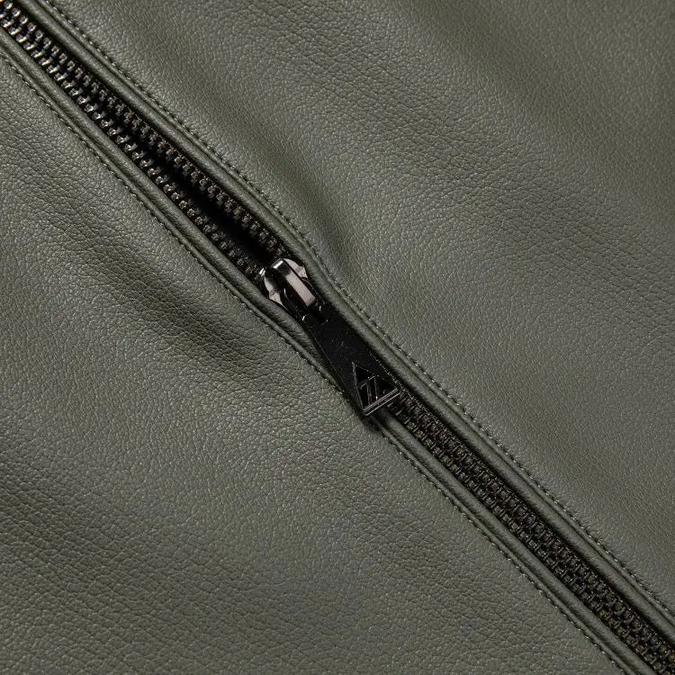 New Spring and Autumn 2025 Casual Leather Jackets, Men's Stand-Up Collar Leather Jackets, and High-End Large-Sized Goatskin Coat