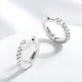D Color All Moissanite Hoop Earrings for Women High Quality S925 Sterling Silver Jewelry Girl's Birthday Gift Wholesale