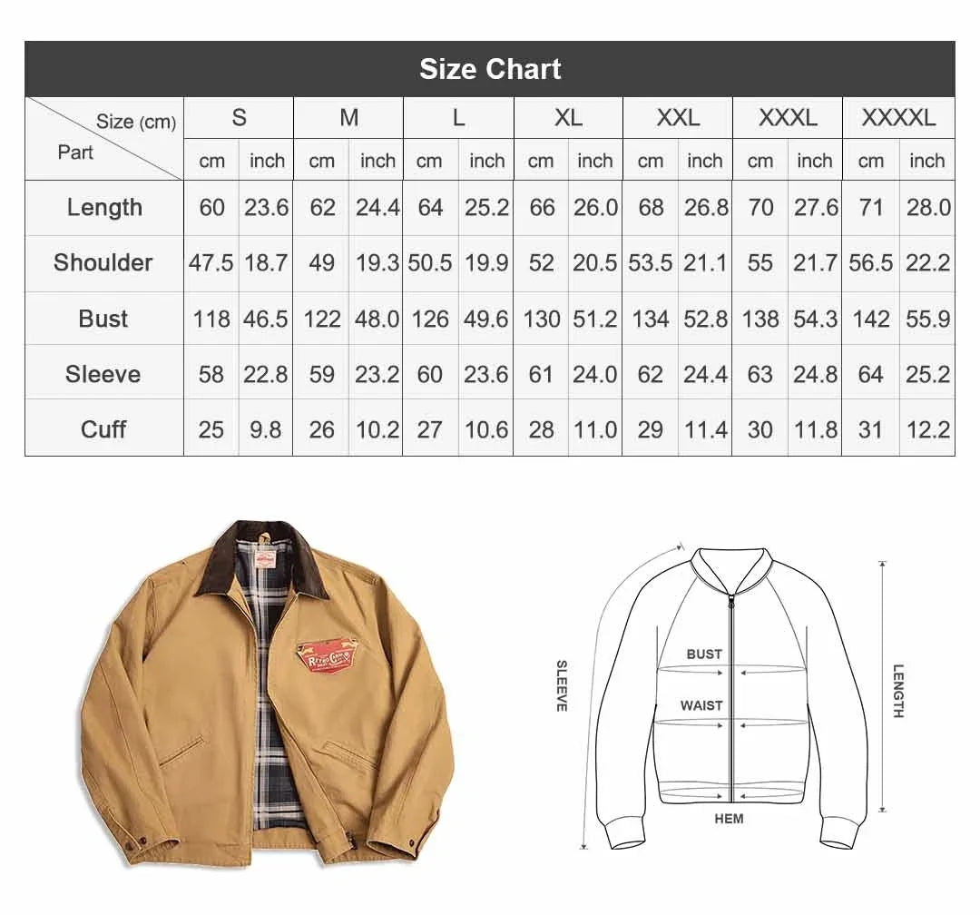 Vintage Detroit Hunting Jackets Men J001 Turn-down Collar Coats Heavyweight Cotton Jacket Multi-Pocket Casual Clothes