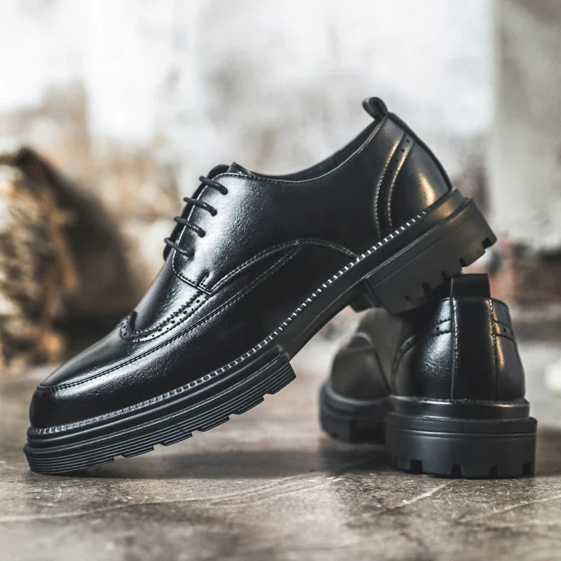 Big Size Men Height Increaseing Dress Brogue Shoes Gentleman Suit Elevator Shoes Oxford Invisible Heel 4/7/9CM Wedding Man Shoes