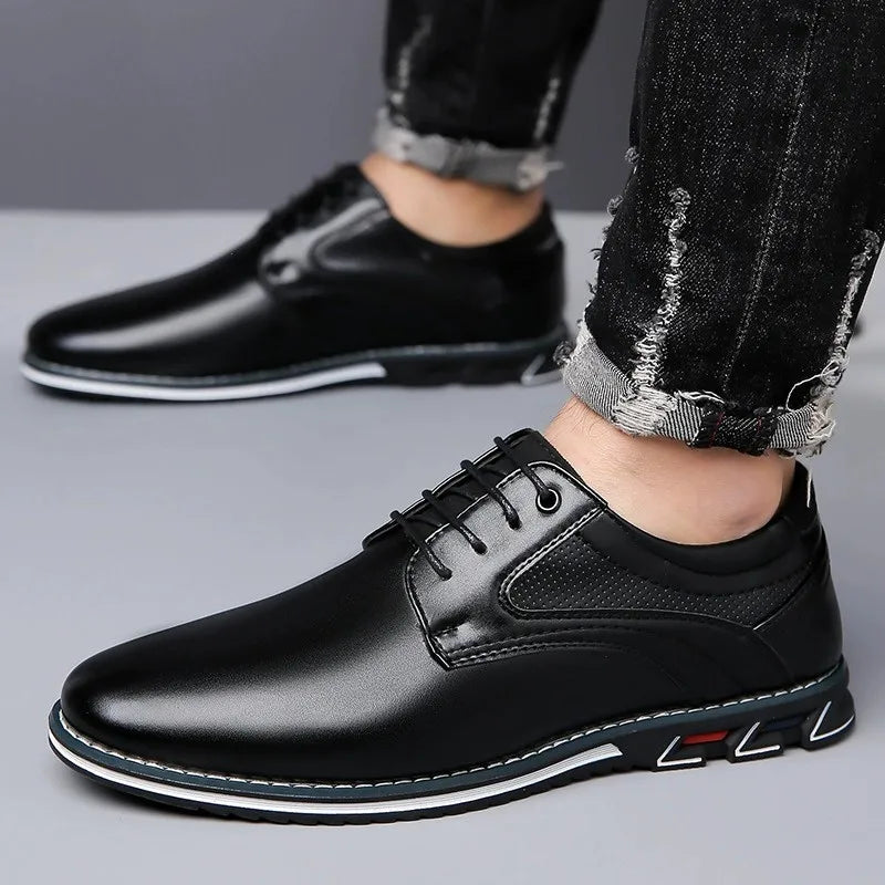 Fashion Leather Vintage Business Shoes Men Casual Leather dress wedding Shoe Outdoor Men Shoe Large Size 48 49 50 51 52 53 54