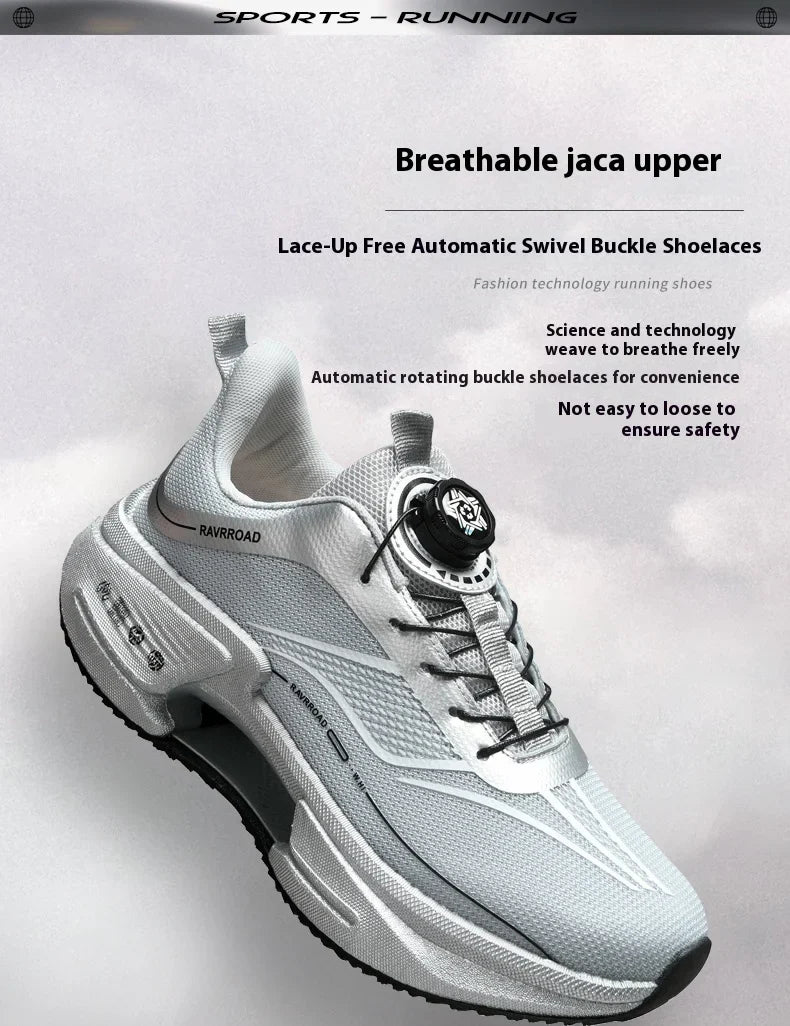 Family carbon plate running shoes for Boys Big Boys Student rotating button Technology TPU+ Popcorn high pop sneakers for girls