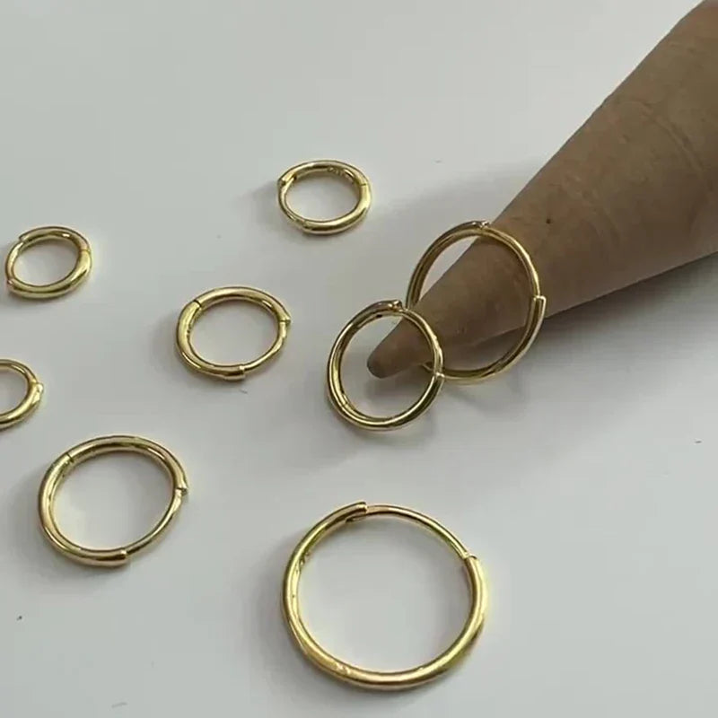 925 Sterling Silver Fashion Simple Huggies Ear Buckle Accessories Minimalist Charm Ear Hoop Earrings for Women Jewelry