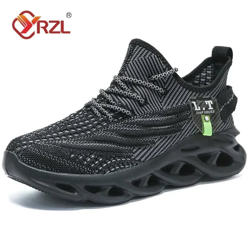Mens Sport Shoes Breathable Lightweight Sneakers Outdoor Mesh Black Running Shoes Athletic Jogging Tenis Walking Shoes Man