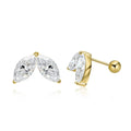0.3-1CT Marquise Cut Real Moissanite Stud Earrings for Women Party 14k Plated Lab Diamond Earring Silver Jewelry S925