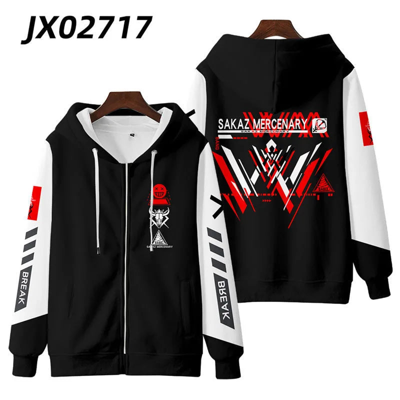 Anime Bleach Kuchiki Rukia 3D Print Zip Up Hoodie للنساء والرجال ملابس الشارع سترة هيب هوب تأثيري الأولاد والبنات سويت شيرت بسحاب بغطاء للرأس