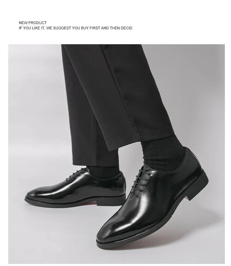 Men's Dress Shoes Trend Wedding Social Casual Leather Men Office Casual Business Shoes High Quality Formal Oxford Shoes Male