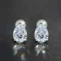 100% 925 Sterling Silver 7*10mm Water Drop High Carbon Diamond Stud Earrings For Women Exquisite Party Fine Jewelry Gifts