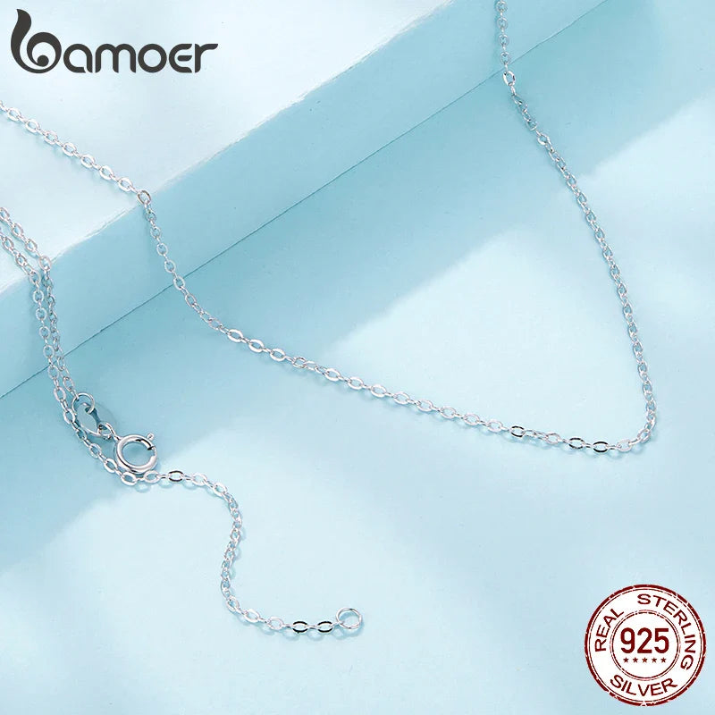 925 Sterling Silver O-Chain Necklace with Lobster Clasp Adjustable Basic Chain for Women Pendant Beads DIY