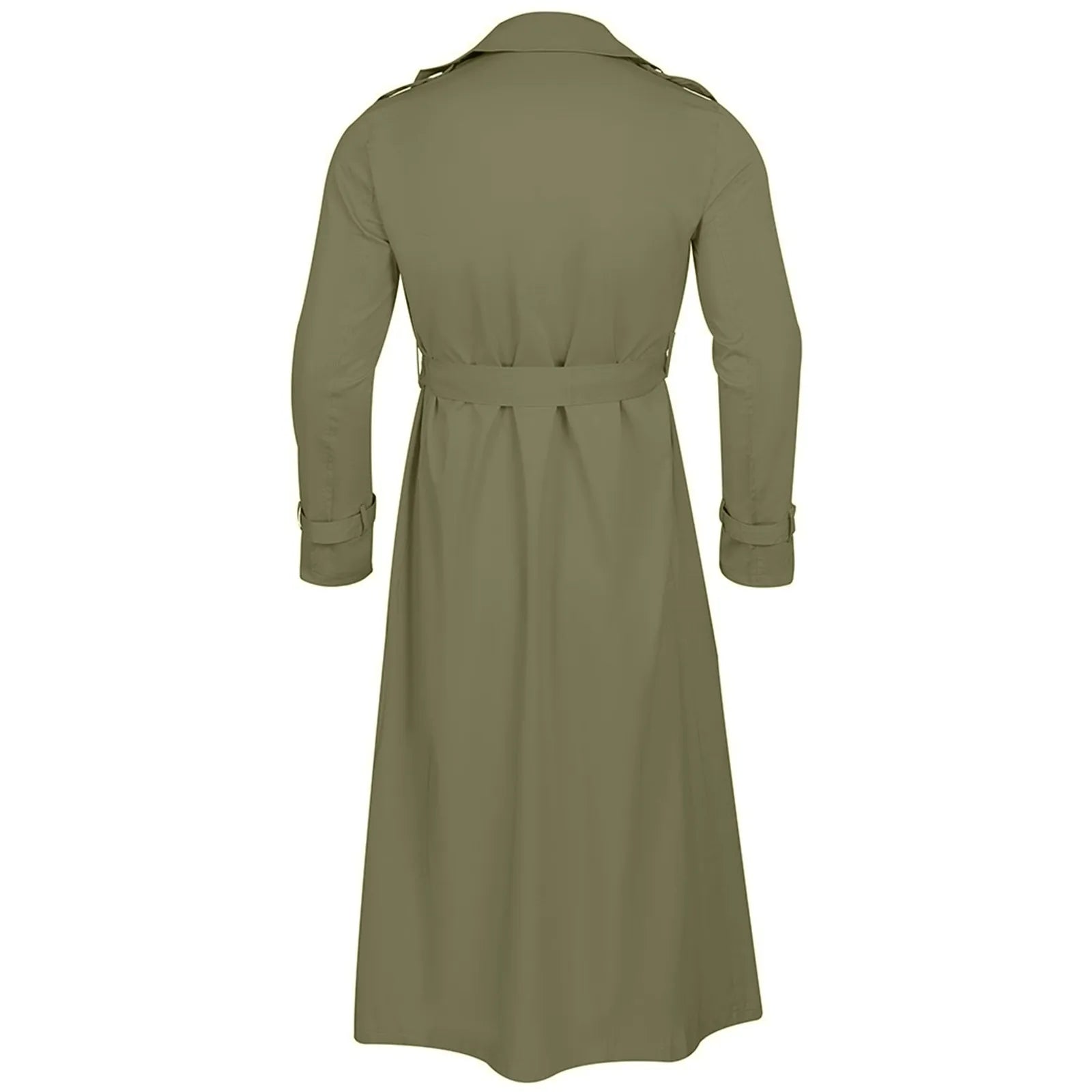 Men'S Windbreaker Spring Autumn Long-Slevee Extra Long Trench Coat Classic Trend Double Breasted Solid Color Temperament Trench
