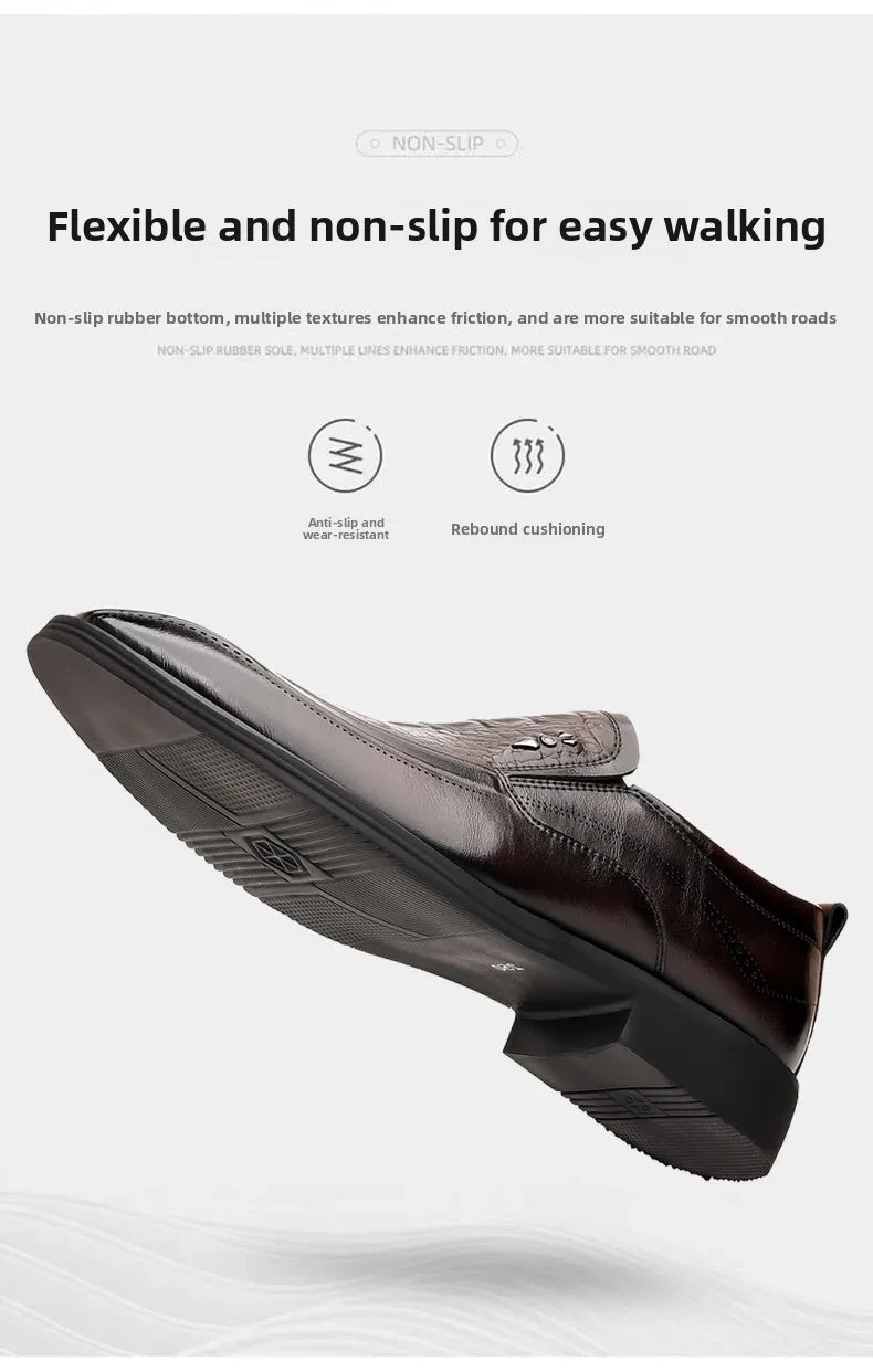 Leather Shoes For Man Genuine Leather Casual Shoes Fashion Business Oxford Shoes High Quality Designer Work Shoes