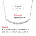 Full 0.065CT D Color Moissanite Pendant Necklace for Women Lady S925 Silver All Diamond Neck Chain Necklaces Wholesale Gift