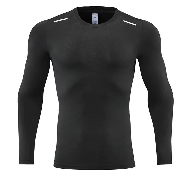 Long Sleeve T-shirt Fitness Basketball Running Tight Men Spandex Bodybuilding Sports Shirt Gym Training Compression Sport Top