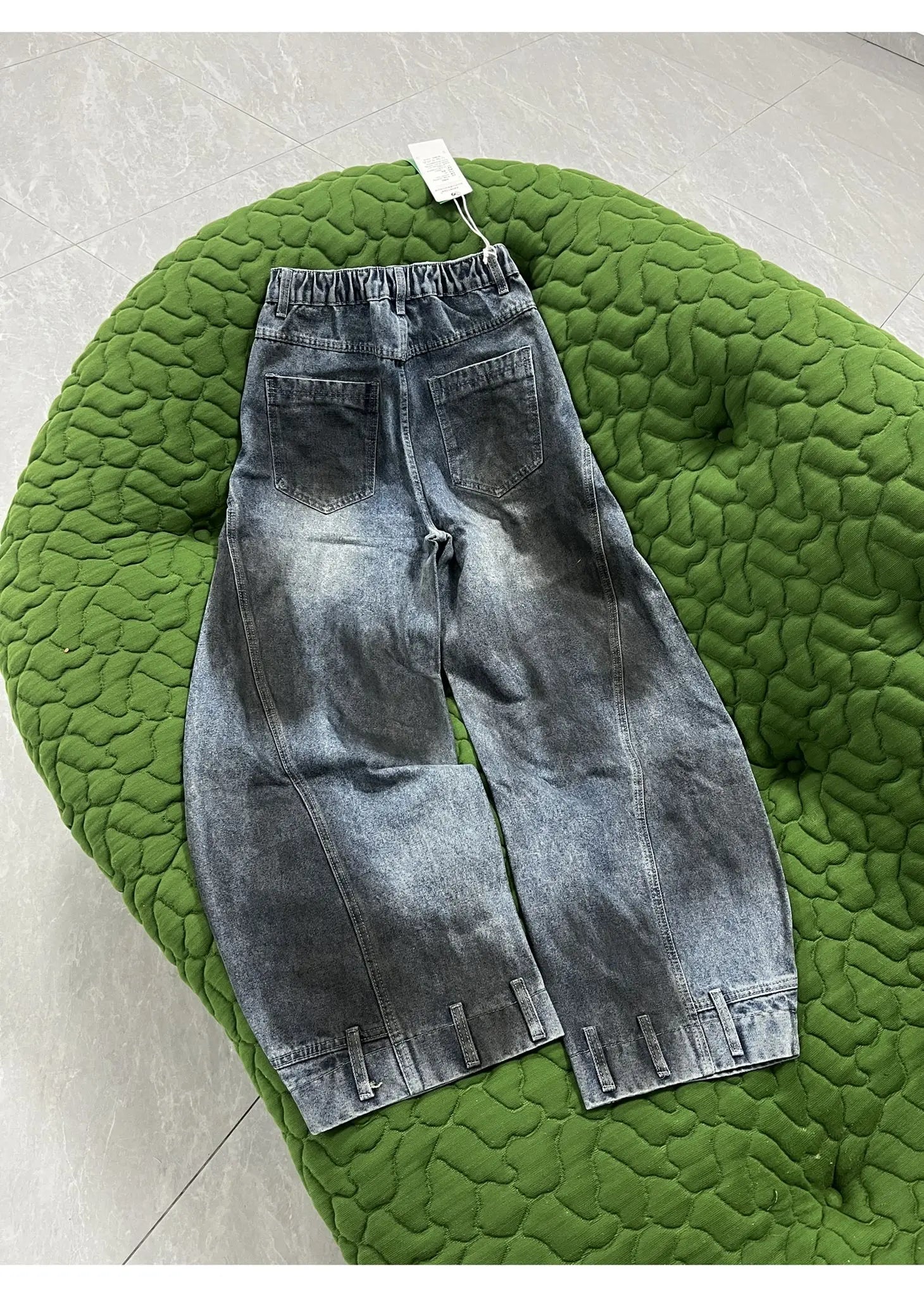 Autumn New Men's 98% Cotton Jeans American Y2k Streetwear Hole Patchwork Design Denim Pants Youth Straight Baggy Stretch Jeans