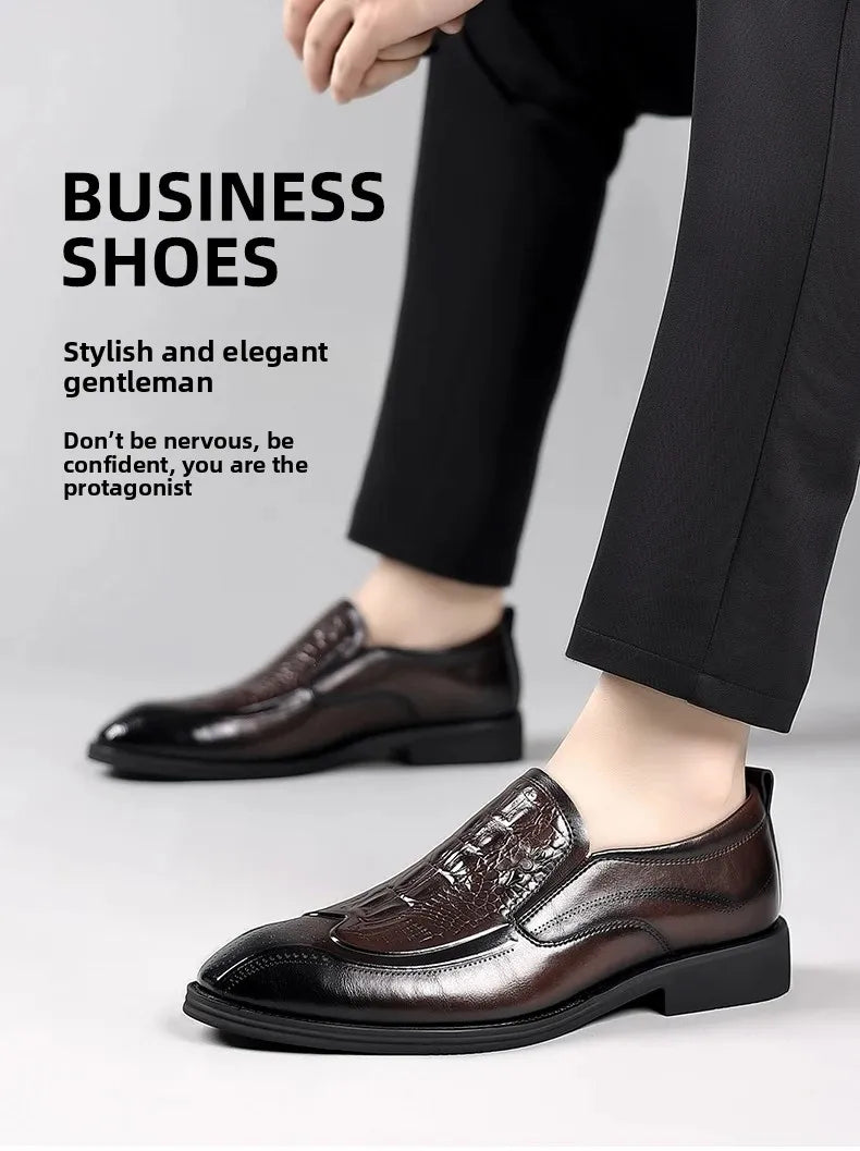 Leather Shoes For Man Genuine Leather Casual Shoes Fashion Business Oxford Shoes High Quality Designer Work Shoes